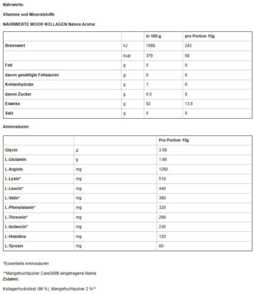 WOO® WOO Kollagen Nature Aroma/Dose 450g