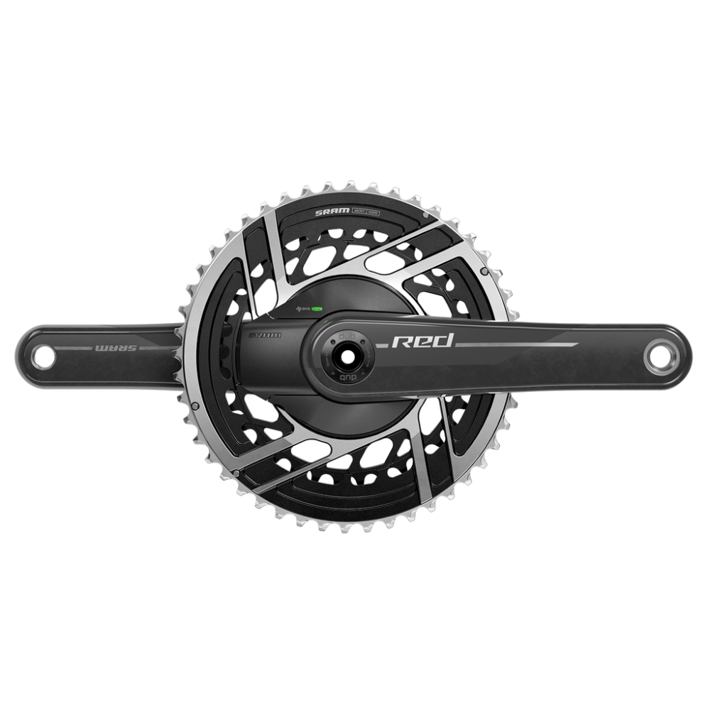 SRAM MY24 Power Meter Crankset Red AXS 2x DUB, 160mm/46/33t, natural carbon