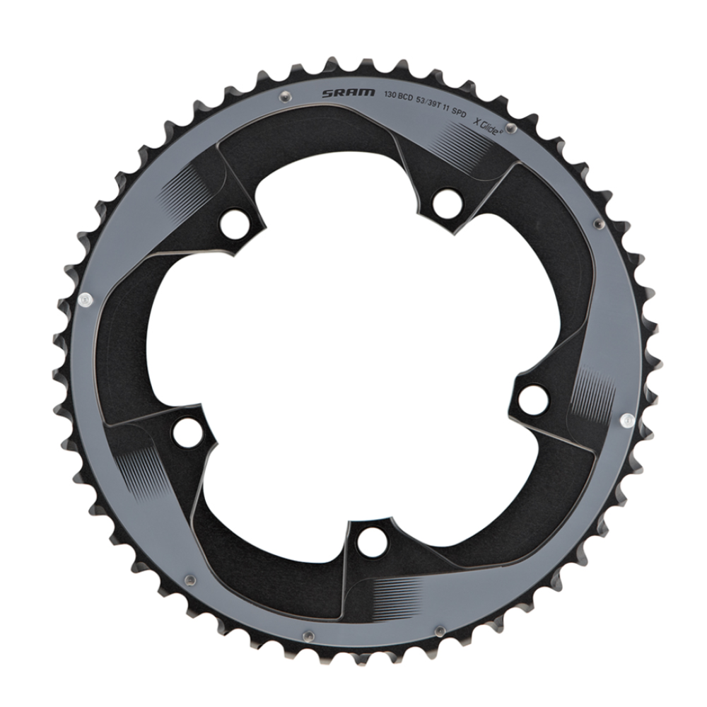 SRAM   Chainring Force22 130BCD Non-/Hidden-Bolt (53-39), 130x53T