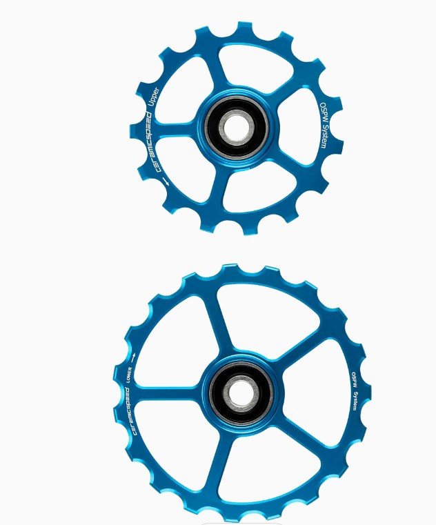 CeramicSpeed OS Pulley Wheels (spare) 15/19 Zähne, Blau