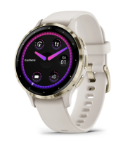 Garmin Venu® 3S, Sportuhr, Elfenbein/Softgold