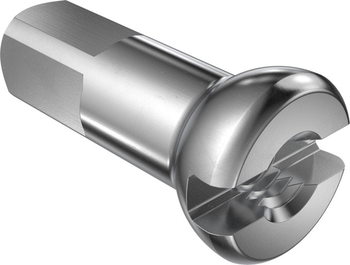 DT Swiss DT Prohead Nippel Messing 2.0/12mm, silber, 100Stk.