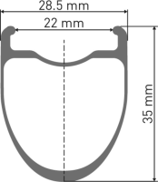 DT Swiss   ERC 1400 DICUT Laufrad 700c CL 35 100/12mm WTS