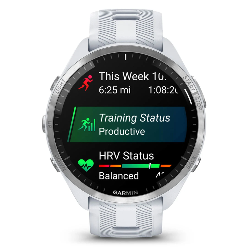 Garmin Forerunner® 965, Titan mit Silikon-Wechselarmband 22 mm