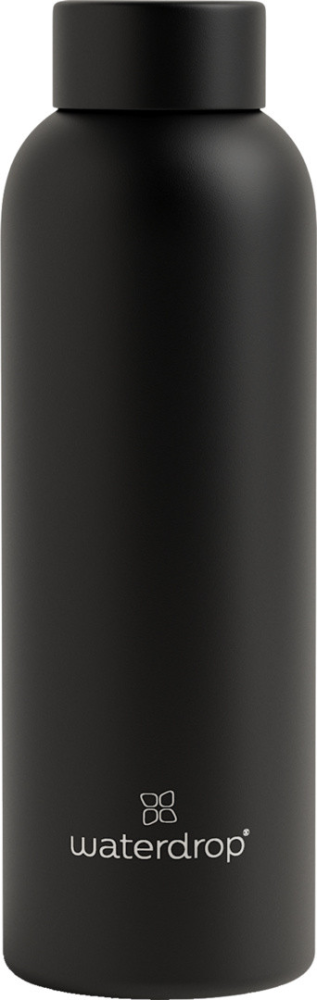 waterdrop Steel Bottle Black Matt / 0.6l