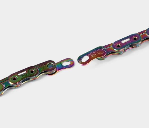 CYCLOWAX Pre waxed Chain SRAM Red E1 FlatTop 12 fach 114 Glieder rainbow Kette