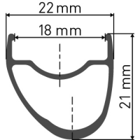 DT Laufrad PR 1400 DICUT db 21mm 100/12mm, 21mm, Center Lock, graphit schwarz