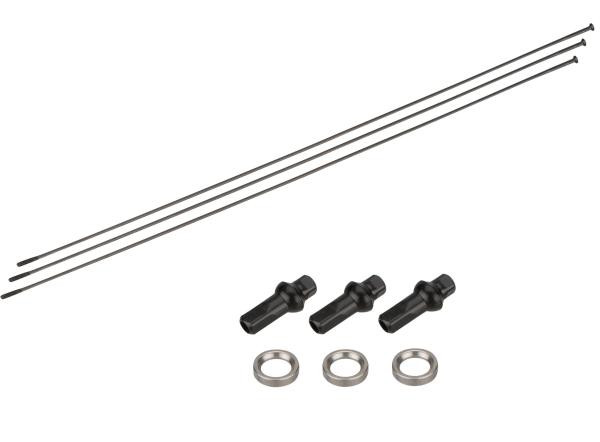 NEWMEN Sapim Laser Straightpull schwarz Speichenset 306mm