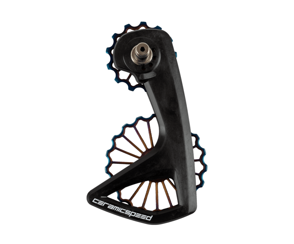 CeramicSpeed OSPW RS 3D Printed Hollow Ti Shimano 9250/8150 Oil Slick PVD Ctd