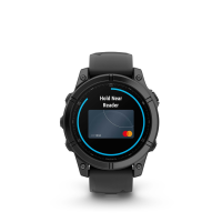 Garmin fēnix® E – 47 mm, AMOLED, mit QuickFit®-Silikon-Armband 22 mm, Sportuhr, Schwarz/Schiefergrau