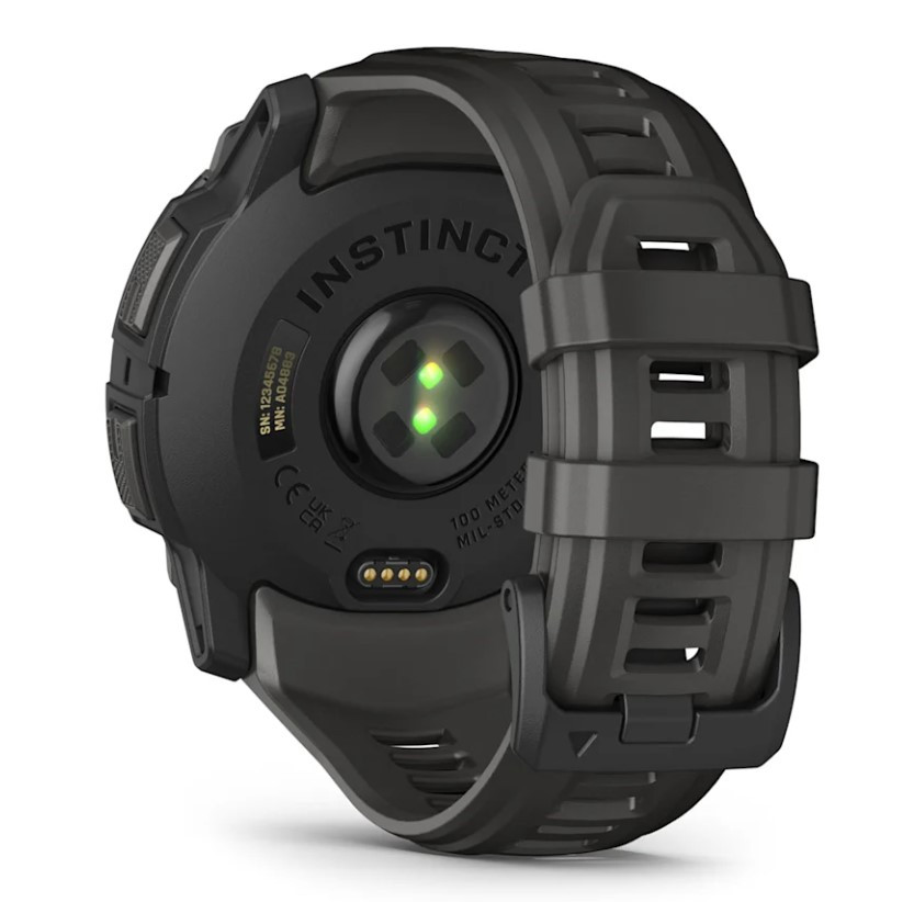 Garmin Instinct 3 – 45 mm, AMOLED, mit Silikon-Wechselarmband 22 mm, Sportuhr, Twilight/Neo Tropic