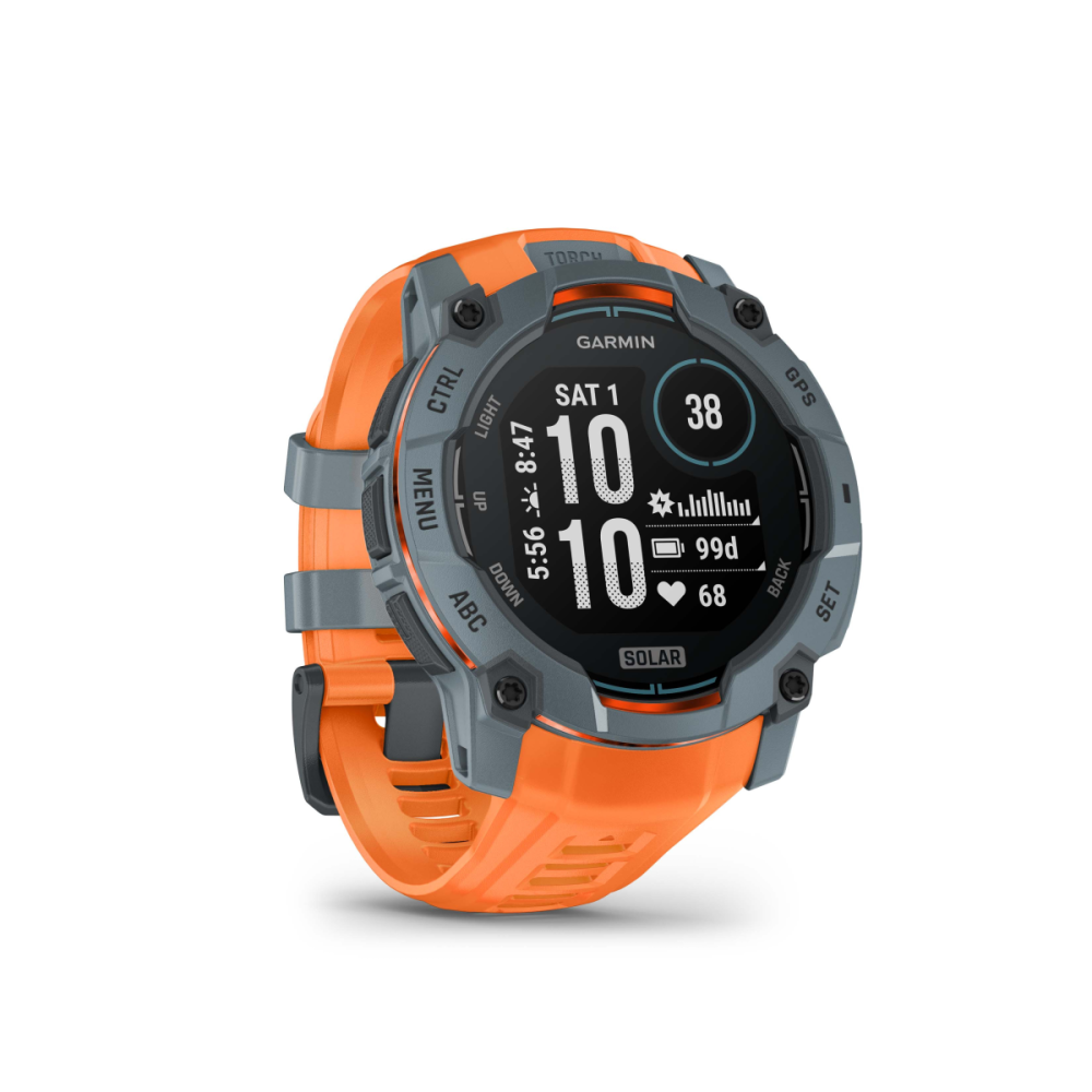 Garmin   Instinct 3 – 50 mm, Solar, Twilight mit Silikon-Wechselarmband 26 mm