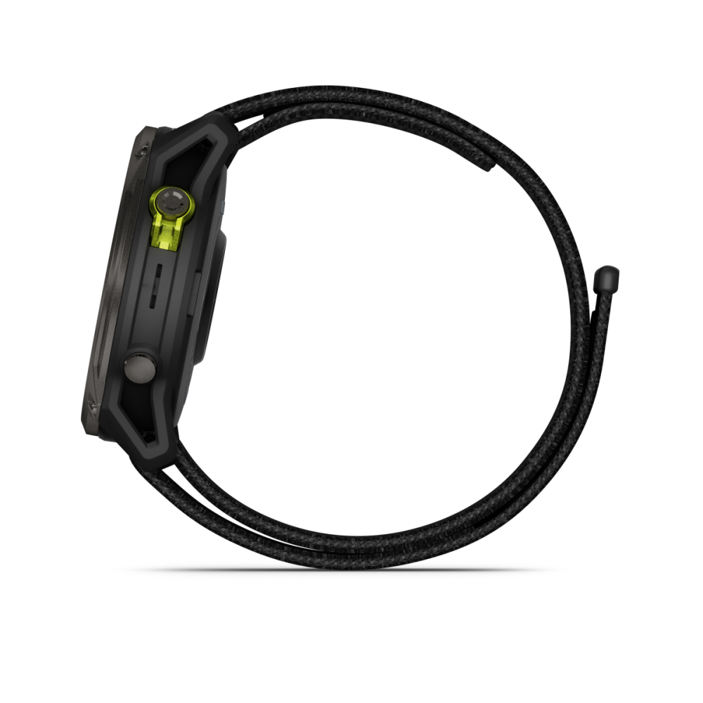 Garmin Enduro™ 3, Schwarz/Carbongrau DLC-Titan mit schwarzem UltraFit-Nylon-Armband, Sportuhr