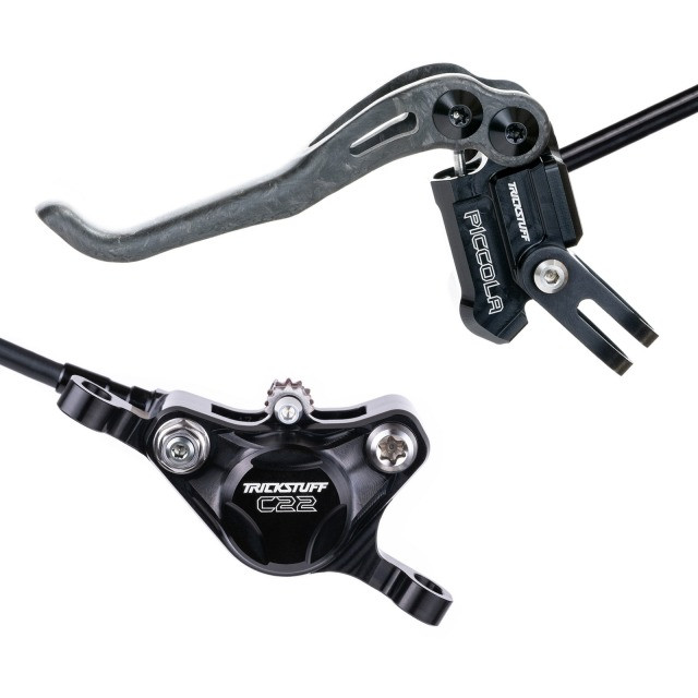 Trickstuff   Scheibenbremsen-Set Piccola Carbon, schwarz, Set 900/1700 mm, Postmount/Postmount