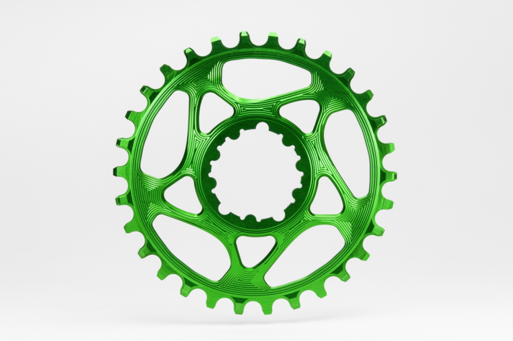 absoluteBLACK absoluteBLACK, Kettenblatt, RUND, MTB, für Sram, DIRECT MOUNT, GXP, 3mm Versatz, Boost, GREEN - G...