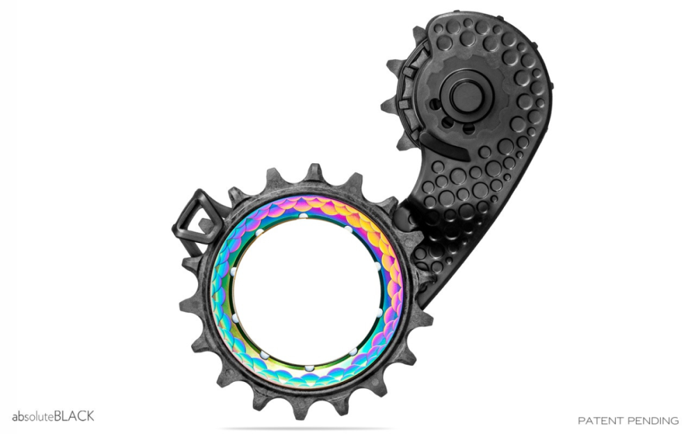 absoluteBLACK absoluteBLACK, Oversized Pulley Wheel, HOLLOWCage OSPW, Carbon-Ceramic-Pulley, für SRAM AXS 12spe...