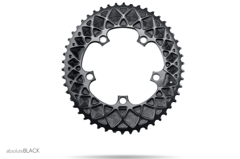 absoluteBLACK absoluteBLACK, Kettenblatt, OVAL, Road, für Sram 5-Arm-Spider mit hidden bolt, 2-fach 110/5, 52 Z...