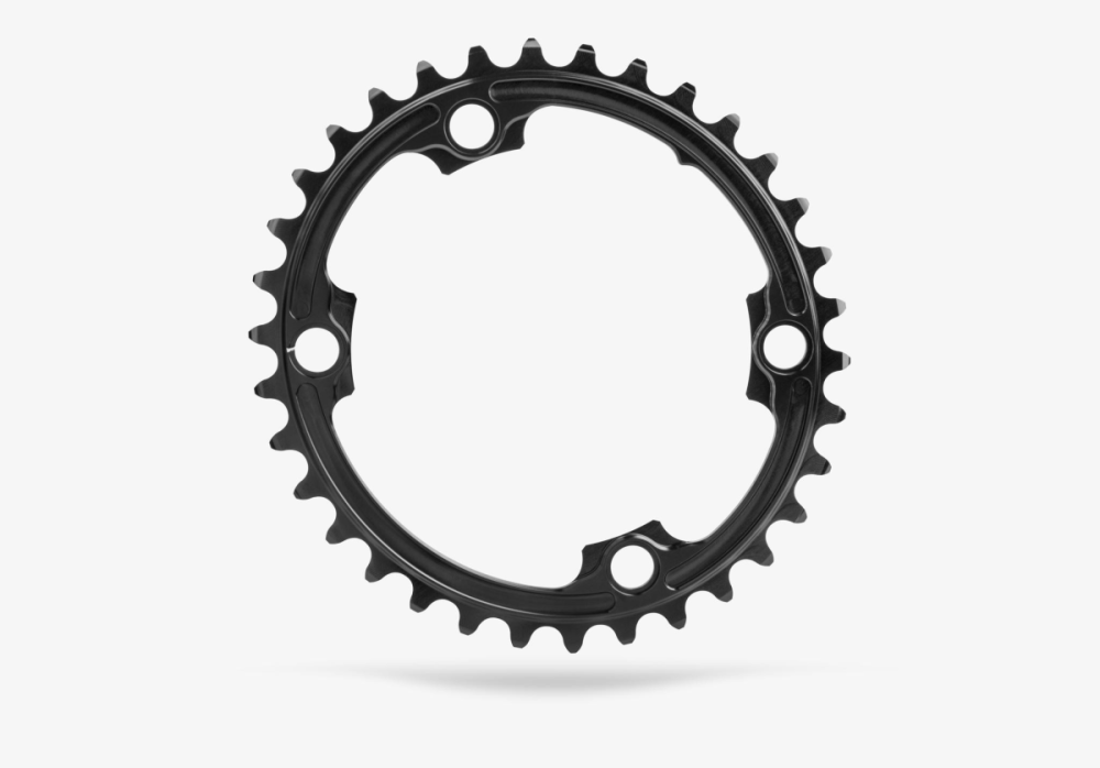 absoluteBLACK absoluteBLACK, Kettenblatt, OVAL, Road, für Shimano DA9000 ULT6800, 2-fach 110/4, small rings, BL...