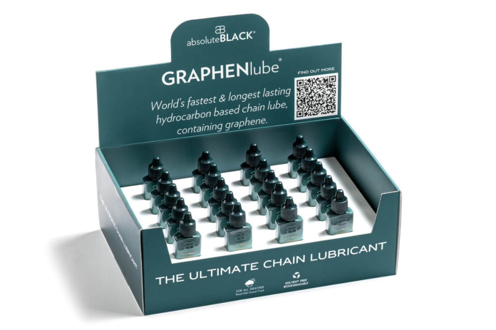 absoluteBLACK absoluteBLACK, GRAPHENlube, THEKENDISPLAY mit 20 Stück, 20x 14 mL Flaschen, Ketten-Schmiermittel,...