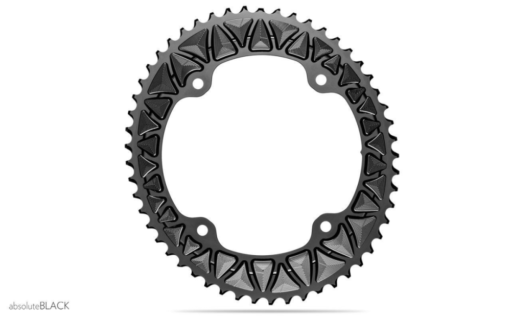 absoluteBLACK absoluteBLACK, Kettenblatt, OVAL, Road, für Campagnolo, 2-fach 145/4Loch, kompatibel 11- & 12-fac...