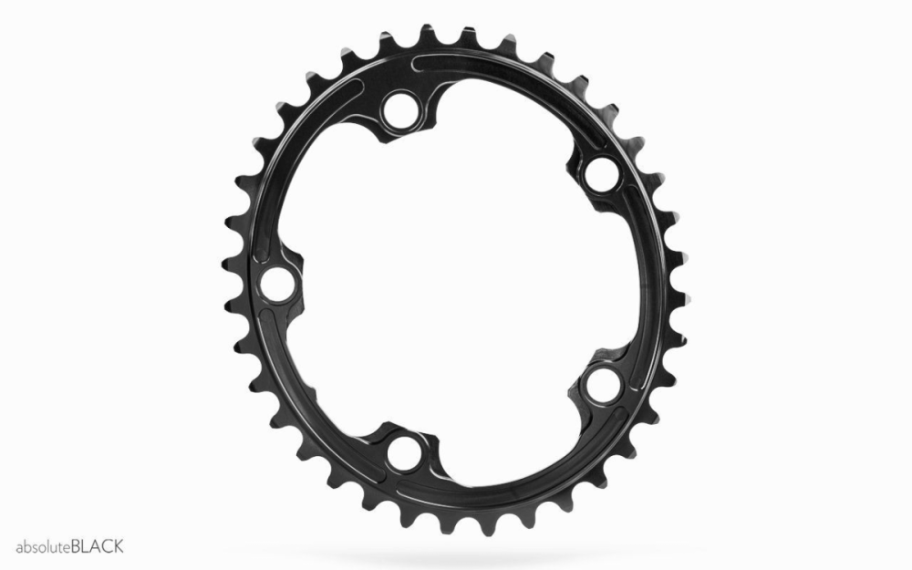 absoluteBLACK absoluteBLACK, Kettenblatt, OVAL, ROAD - OVAL - 130BCD - 5 holes - 2X chainring - BLACK 39T