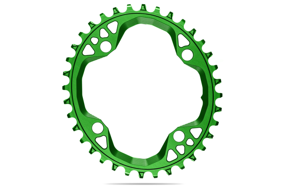 absoluteBLACK absoluteBLACK, Kettenblatt, OVAL, MTB, 104/4, GREEN, 34 Zähne