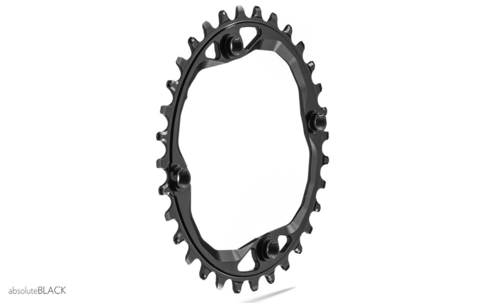 absoluteBLACK absoluteBLACK, Kettenblatt, OVAL, MTB, 1x 104/4, kompatibel mit SHIMANO HG+ 12fach Kette, BLACK o...