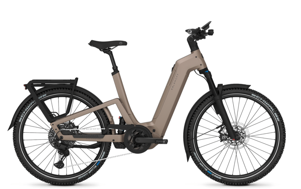 Kalkhoff ENTICE 7+ EXCITE ABS, moonstonegrey matt, 800Wh, Tiefeinsteiger, M