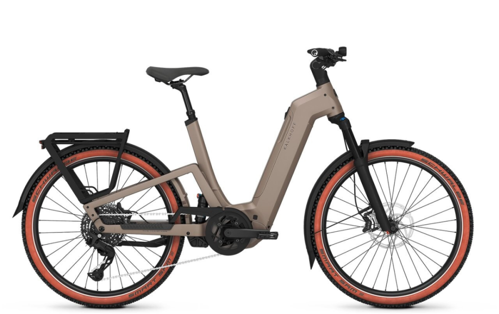 Kalkhoff ENTICE 7+ MOVE, moonstonegrey matt, 600Wh, Tiefeinsteiger, S