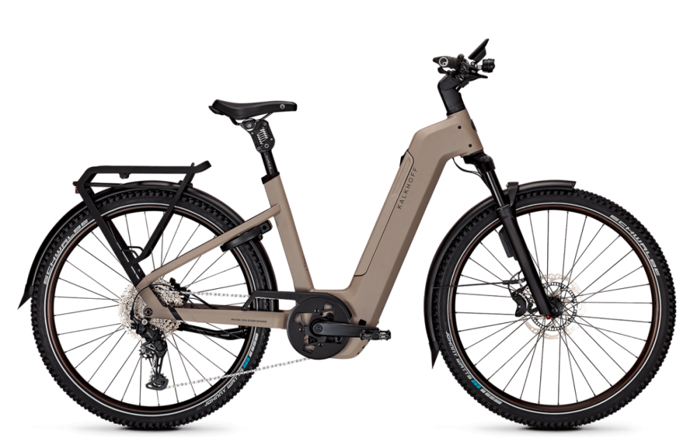 Kalkhoff ENTICE 5+ EXCITE ABS, moonstonegrey matt, 800Wh, Tiefeinsteiger, M