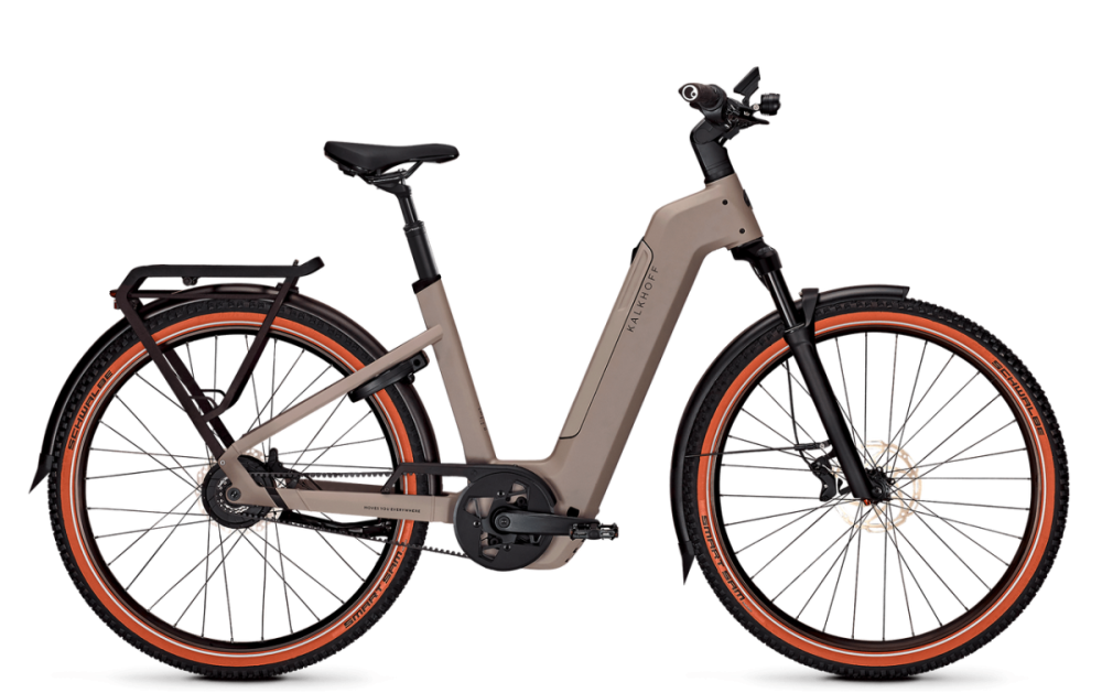 Kalkhoff ENTICE 5+ ADVANCE BELT, moonstonegrey matt, 800Wh, Tiefeinsteiger, L