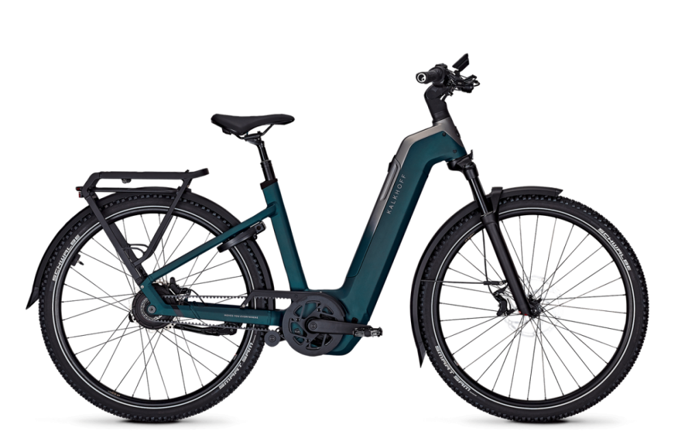 Kalkhoff ENTICE 5+ ADVANCE BELT, darksprings / jetgrey matt, 800Wh, Tiefeinsteiger, S