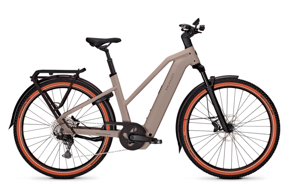 Kalkhoff ENTICE 5+ ADVANCE, moonstonegrey matt, 800Wh, Trapez, L