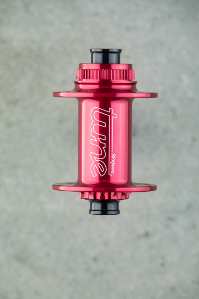 Tune TUNE, Tune Front-Nabe, Centerlock, 12x100mm, 24 Speichenlöcher, rot, mit Retro Logo