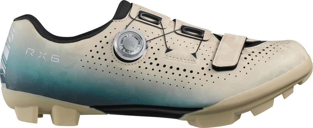 Shimano Men Gravel SH-RX6 Schuh SPD beige blue, 45