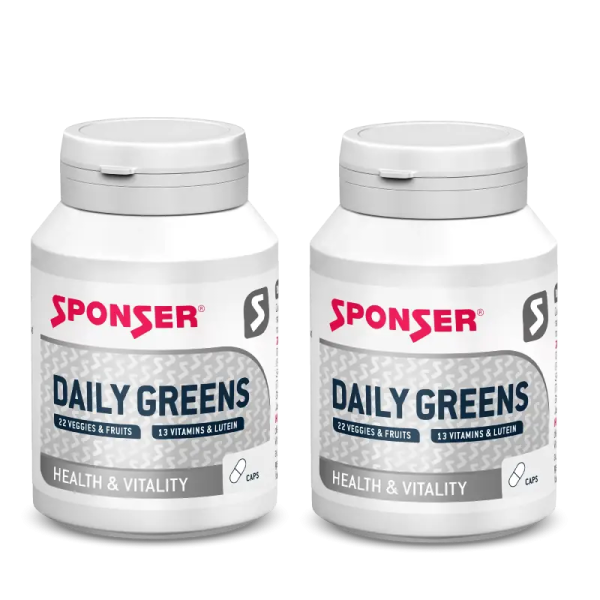 Sponser Daily Greens - Dose (90 Kapseln) - Glutenfrei Laktosefrei ohne Süssstoffe Vegan