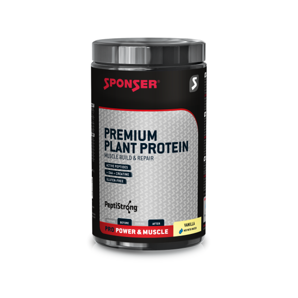 Sponser Premium Plant Protein Vanilla - Dose (455 g) - Glutenfrei Laktosefrei Vegan