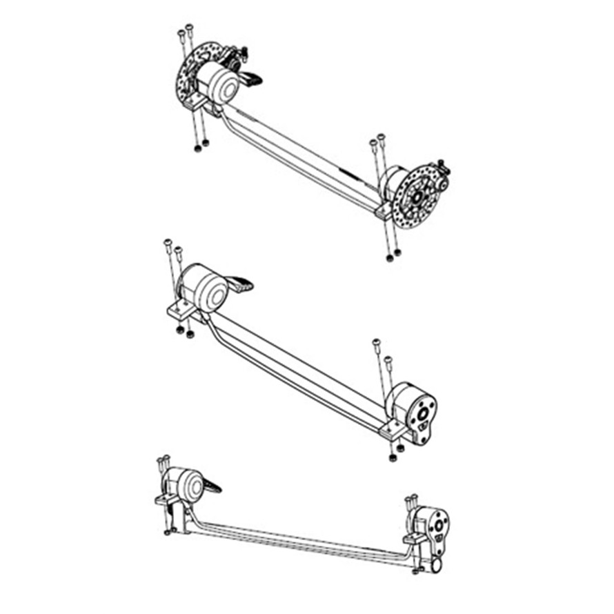 Thule Achsset komplett (Axle Assembly), CAB