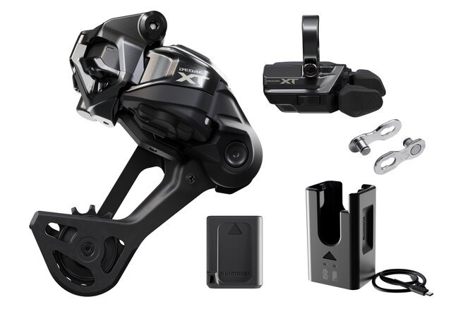 Shimano XT Di2 Upgrade Kit, Set mit RD-M8250- SGS/SW-M8250-R/BT-DN320/EC-DN100/SM-CN910-12 Box