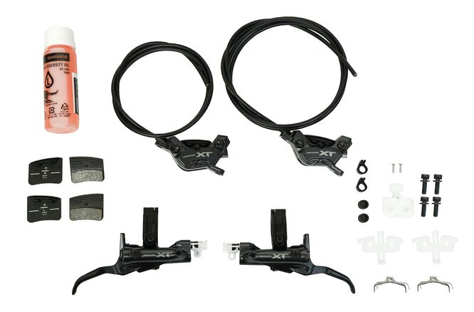 Shimano Scheibenbremsen-Set XT BR-M8220 mit BL-M8200 Upgrade Kit vorne & hinten Box