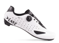 Lake Cycling Rennveloschuhe, CX219, weiss/schwarz (regular), 39.5